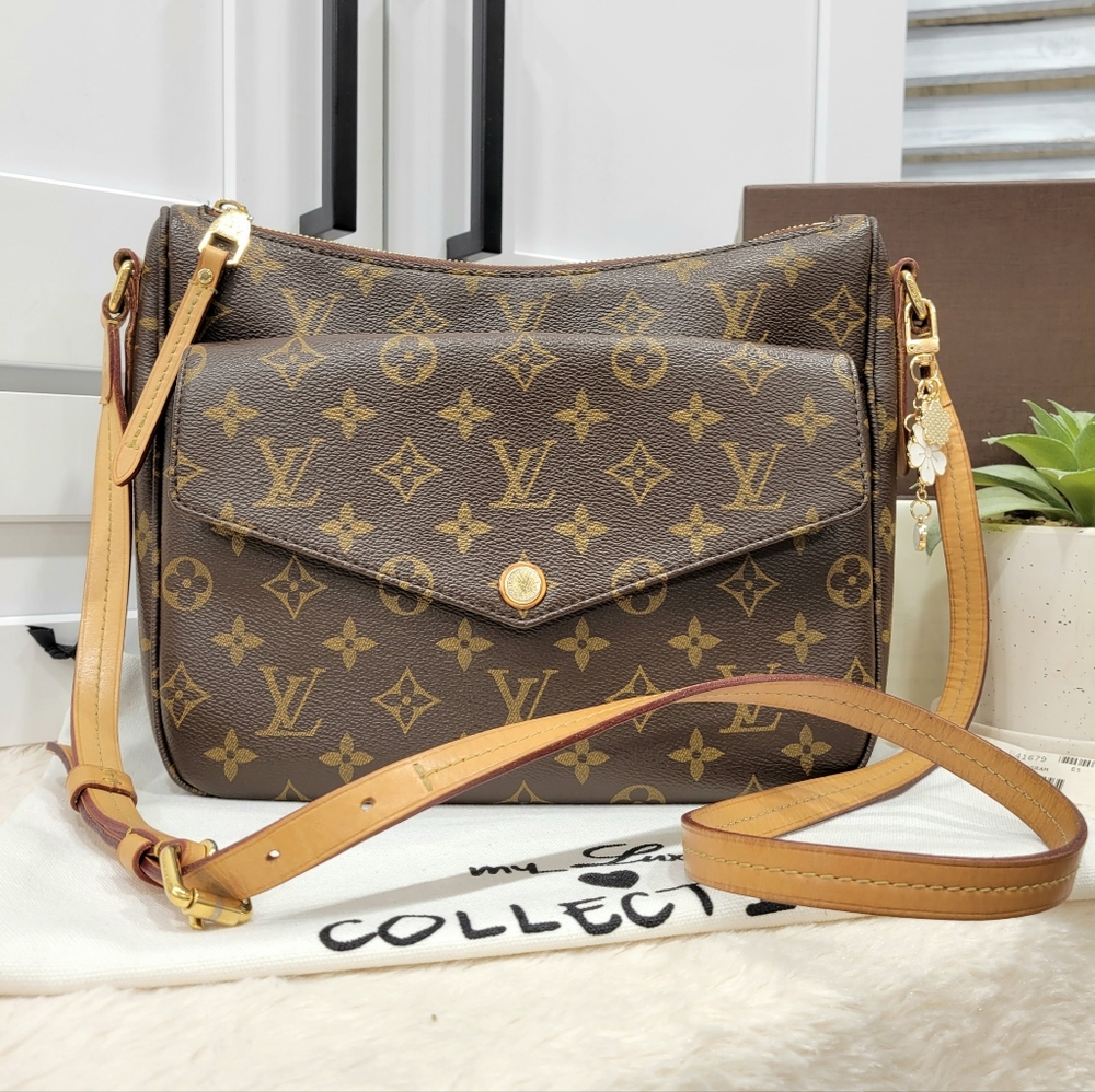 Louis Vuitton Brown and Gold Crossbody Bag
